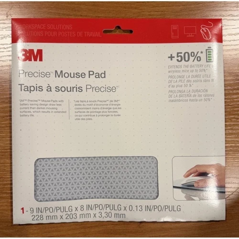 3M Precise Mouse Pad Enhances the Precision of Optical Mice , Non-SkidFoam Back